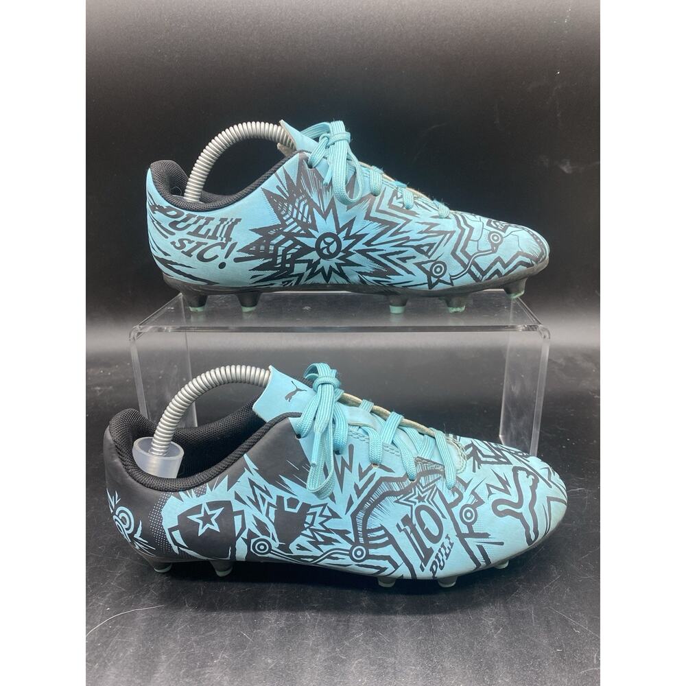 Puma Christian Pulisic Kids Size 3.5 Tacto II Blue Soccer Cleats 107500-02 EUC
